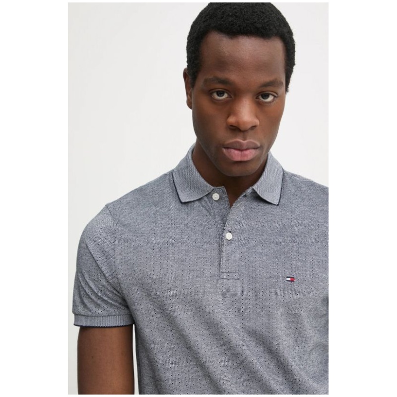 TOMMY HILFIGER Jacquard micropattern reg polo